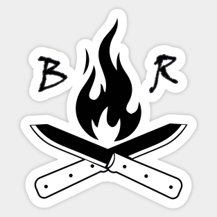 Baba Ross Bushcraft Logo for Light Backgrounds Sticker